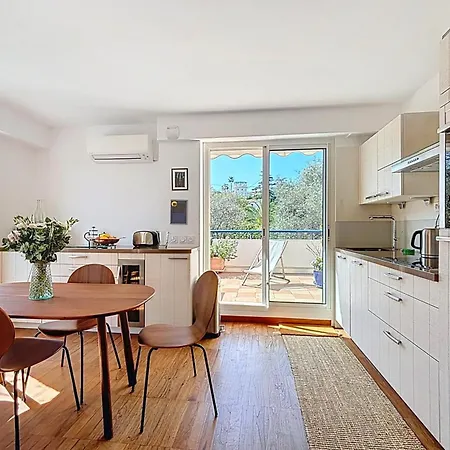 公寓 Cap Dantibes Duplex Terraces & Nearby 昂蒂布