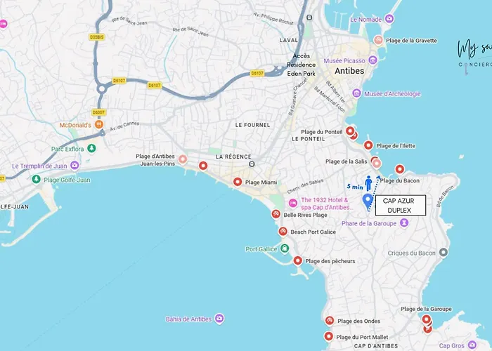 Cap Dantibes Duplex Terraces & Nearby شقة *